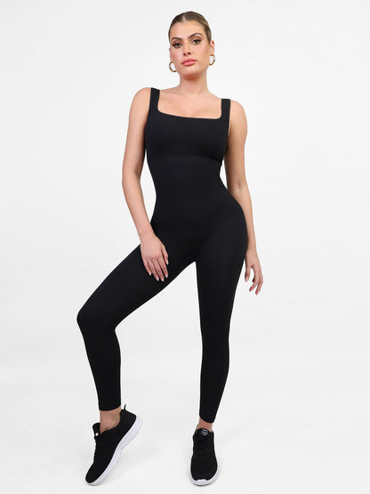 【🔥Big Sale🔥】Shapewear Seamless Square Neck Workout Jumpsuit or Romper