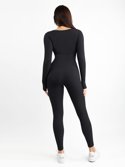 【🔥Big Sale🔥】Shapewear Seamless Square Neck Workout Jumpsuit or Romper