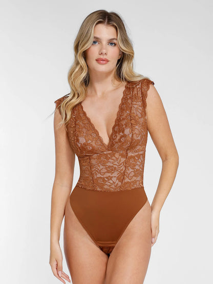 【🔥Big Sale🔥】Shapewear Sculpting Lace Bodysuit or Midi Skirt or Shrug