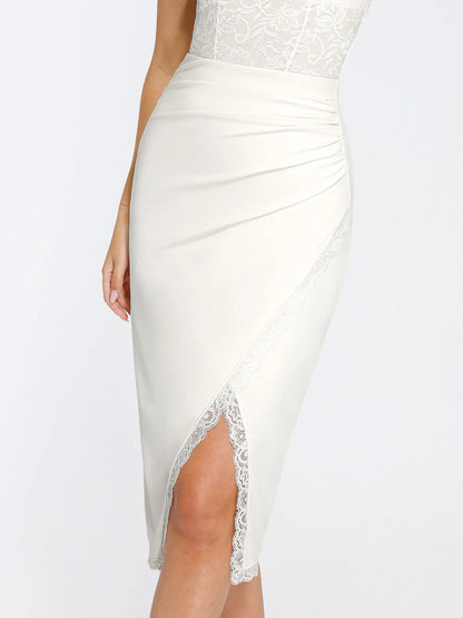 【🔥Big Sale🔥】Shapewear Sculpting Lace Bodysuit or Midi Skirt or Shrug