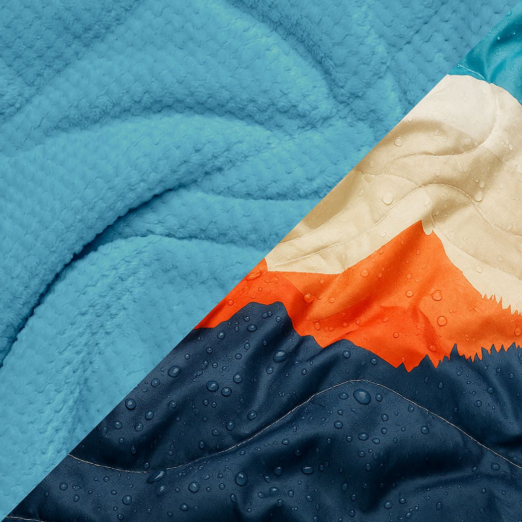 Fleece Puffy 2 Person Blanket - Teton Glow