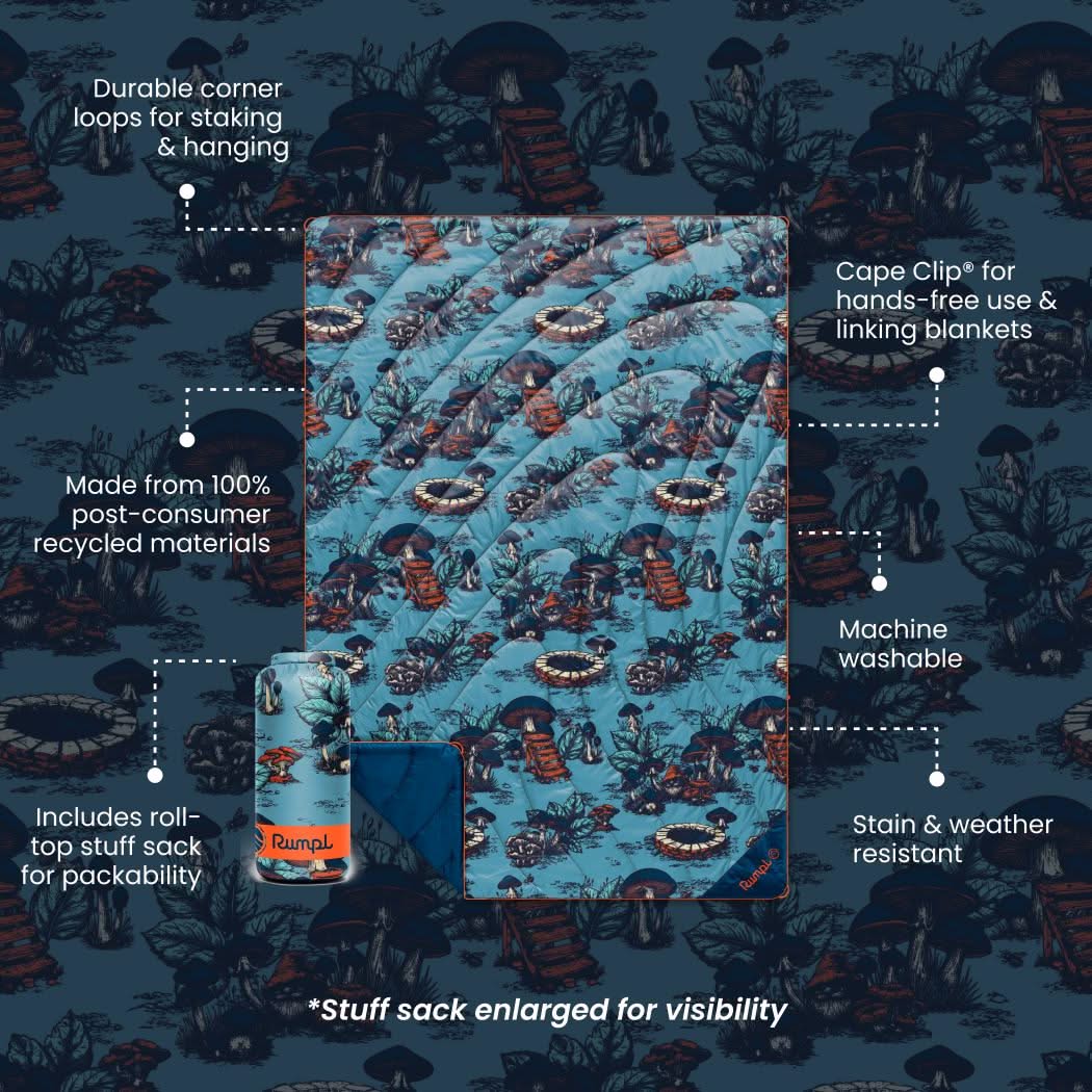 Original Puffy Blanket - Magic Mushrooms