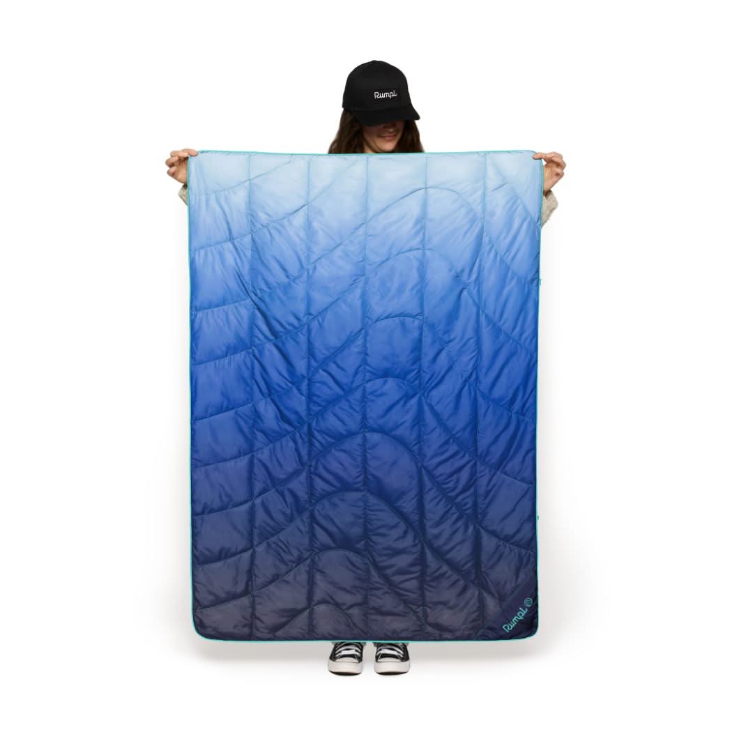 Travel Puffy Blanket - Burning Blue Fade