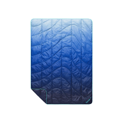 Travel Puffy Blanket - Burning Blue Fade