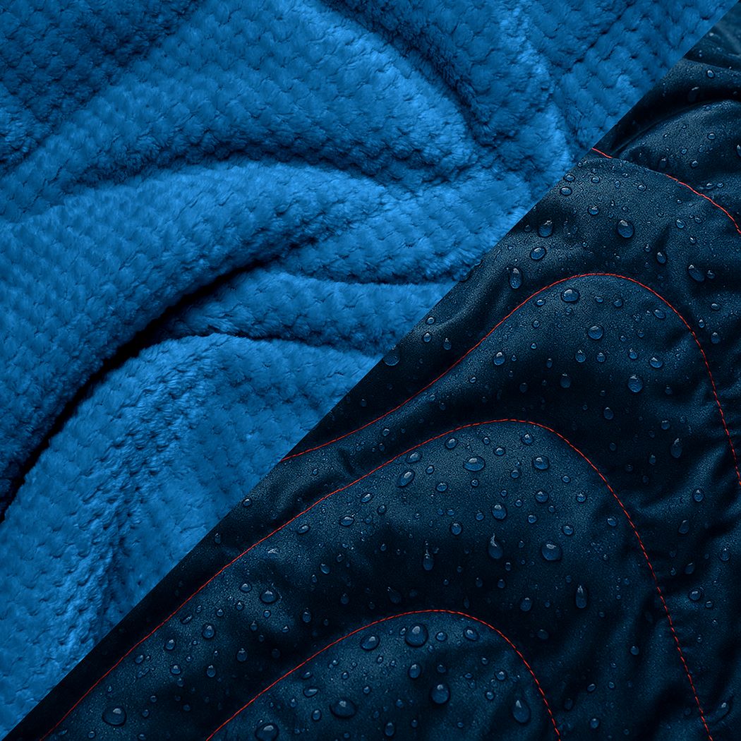 Fleece Puffy 2 Person Blanket - Deepwater