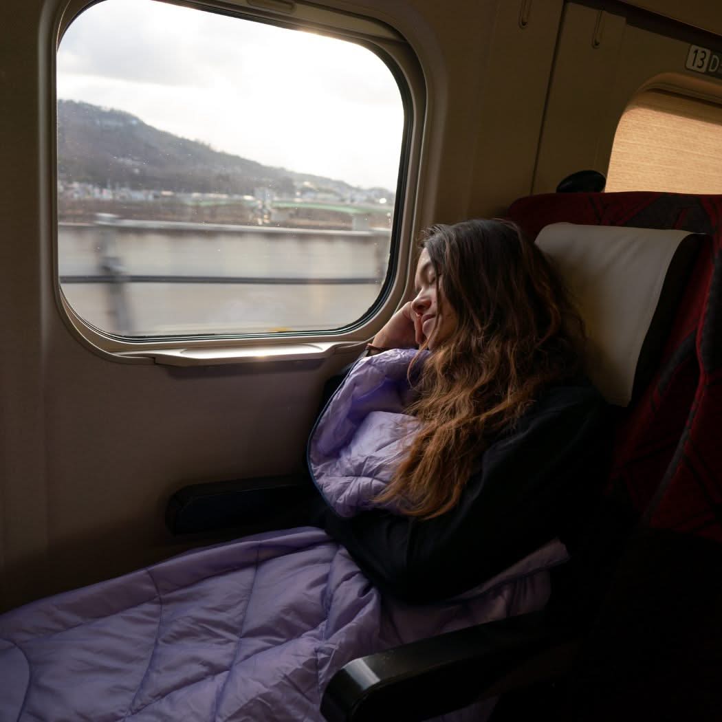 Travel Puffy Blanket - Lavender