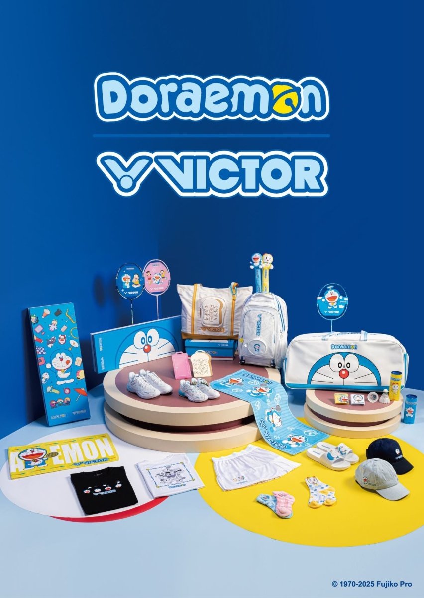 Victor X DORAEMON (DX-DRM GB) Badminton Racket Set (Unstrung) - Blue