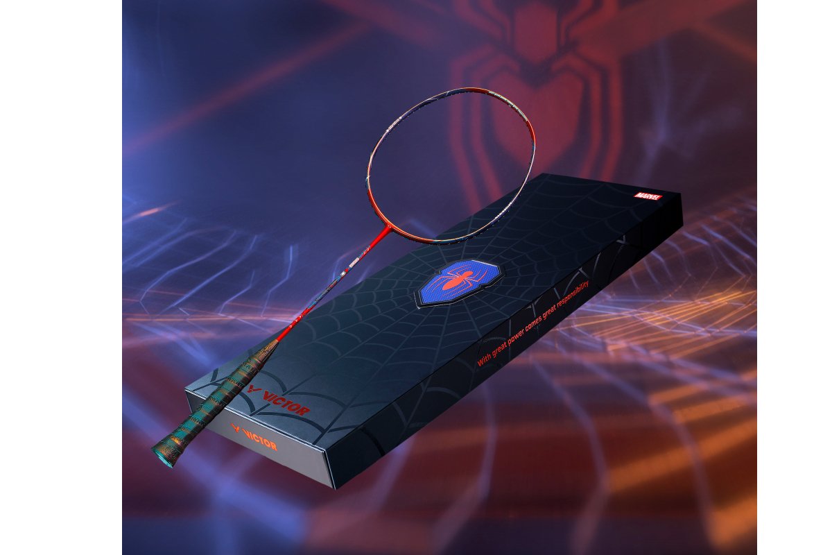 VICTOR X Spider-Man Badminton Racket Set (Limited Edition)